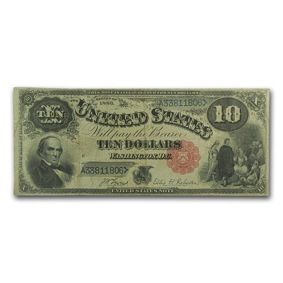 1880 $10 Legal Tender Daniel Webster VF 1880 $10 Legal Tender Daniel Webster VF